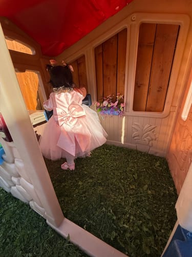 Customer photo review of Baby Girl and Toddler Lace Bow Cake Princess Dress Birthday Party Dress