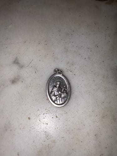 Customer photo review of Saint Francis of Assisi relic medal - Franciscan Pendant - Blessed By Pope