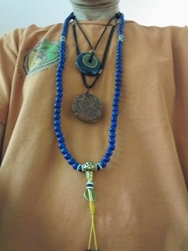 Customer photo review of Lapis Lazuli Third Eye Mala