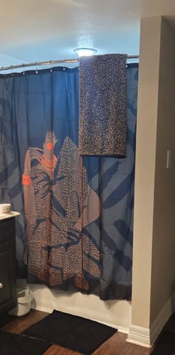 Customer photo review of Goddess Shower Curtain