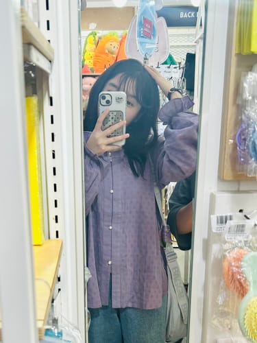 Customer photo review of Touqi 透气 Lantern Sleeve Modernized Ming Round Collar Shirt