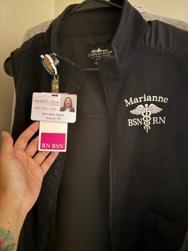 Customer photo review of Women's Ashby Mixed Media Vest