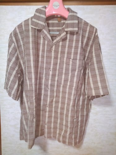 矢野 review of 先染め　ストライプ柄＆ボーダーステッチ入りコットンキューバーシャツ image 1 out of 1