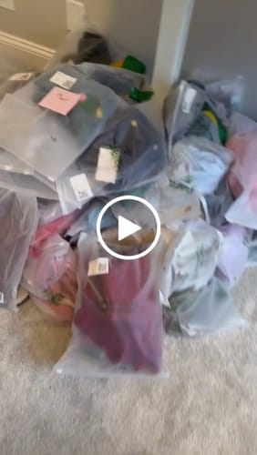 Customer video review of NWT Clothing Mystery Wholesale Apparel Box