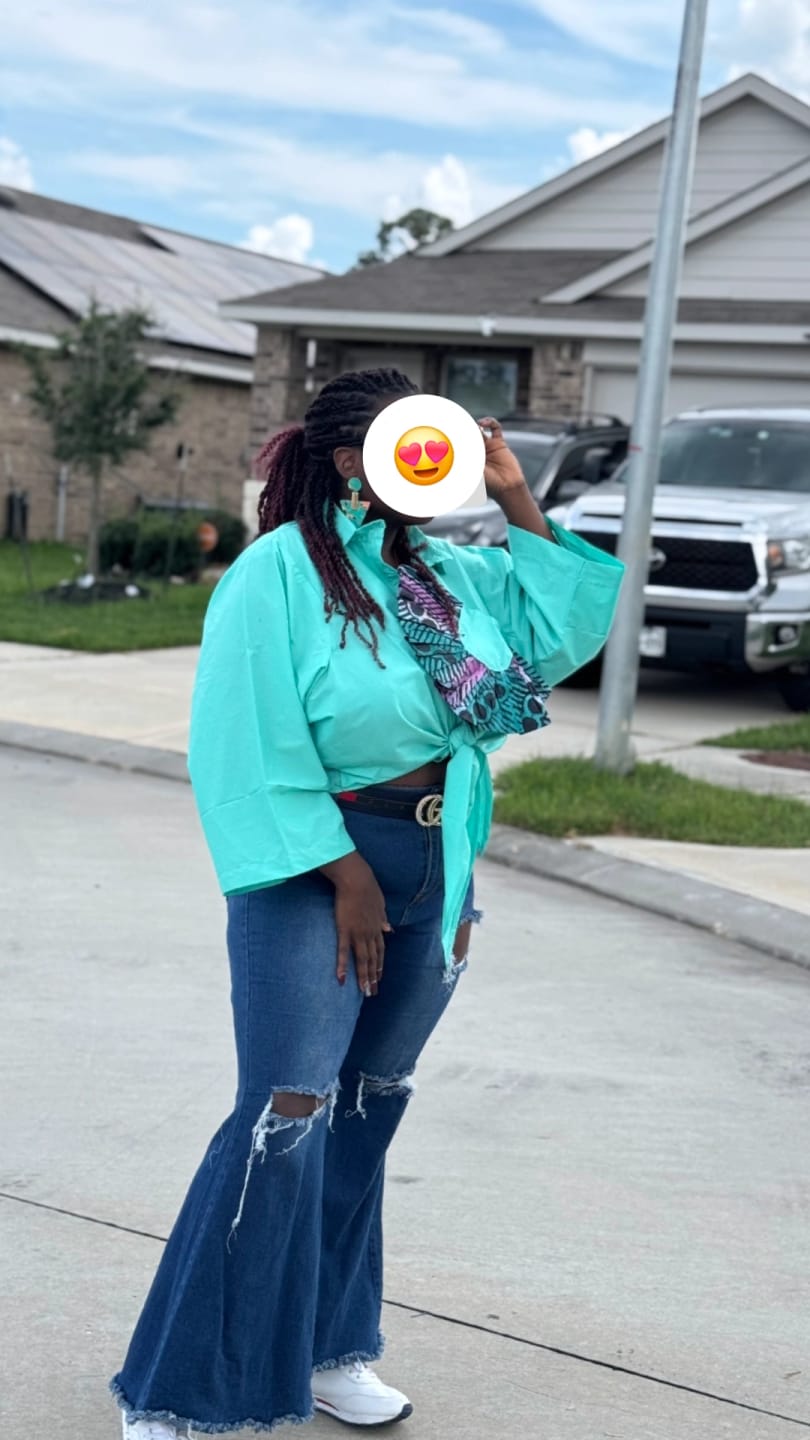 Customer photo review of Untouchable Adire Shirt
