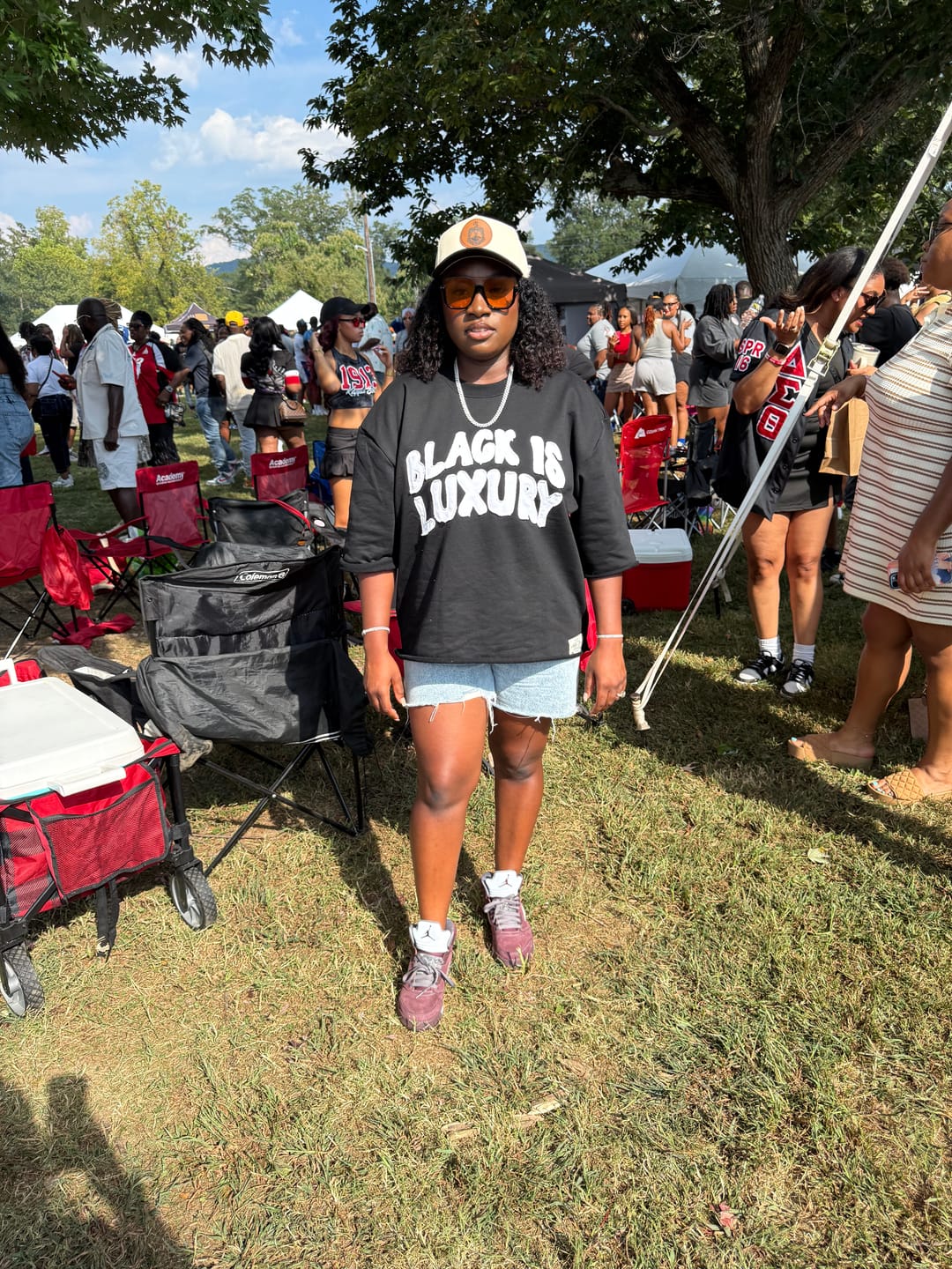 Customer photo review of BLK is Lux Cropped Crew