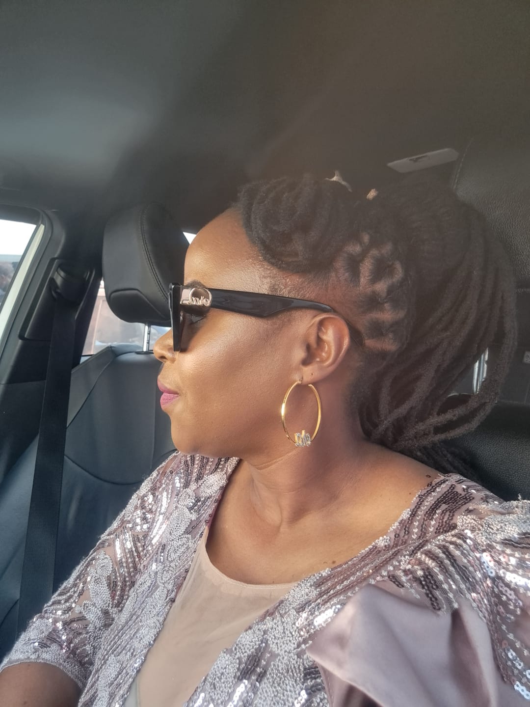Customer photo review of Black Diva Logo Sunglasses