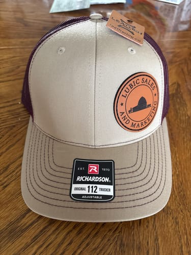 Customer photo review of Premium Custom Leather Patch Hats (Wholesale)