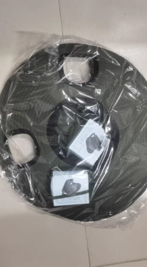 Customer photo review of Dual Fan Wide Brim Hat with Solar Charging