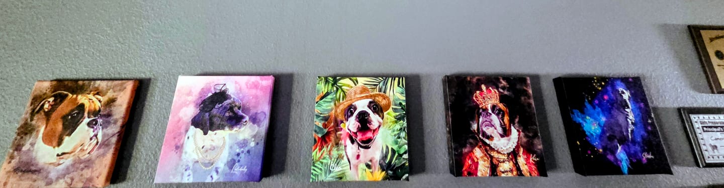 Customer photo review of Pet Art Canvas Print