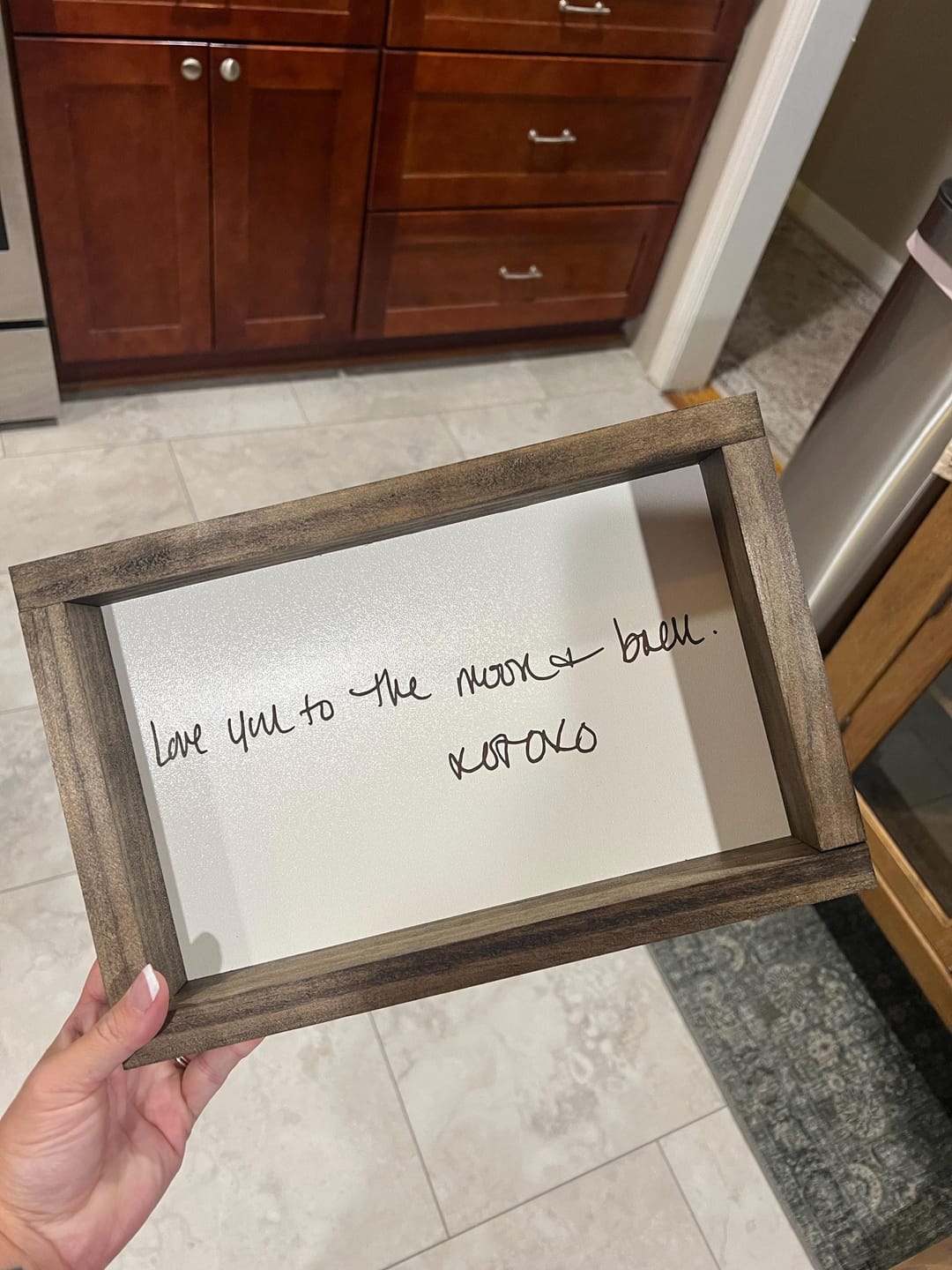 Customer photo review of Custom Handwriting Sign - Memorial Keepsake