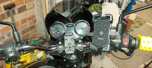 Customer photo review of GripMount – Motorcycle Phone Holder