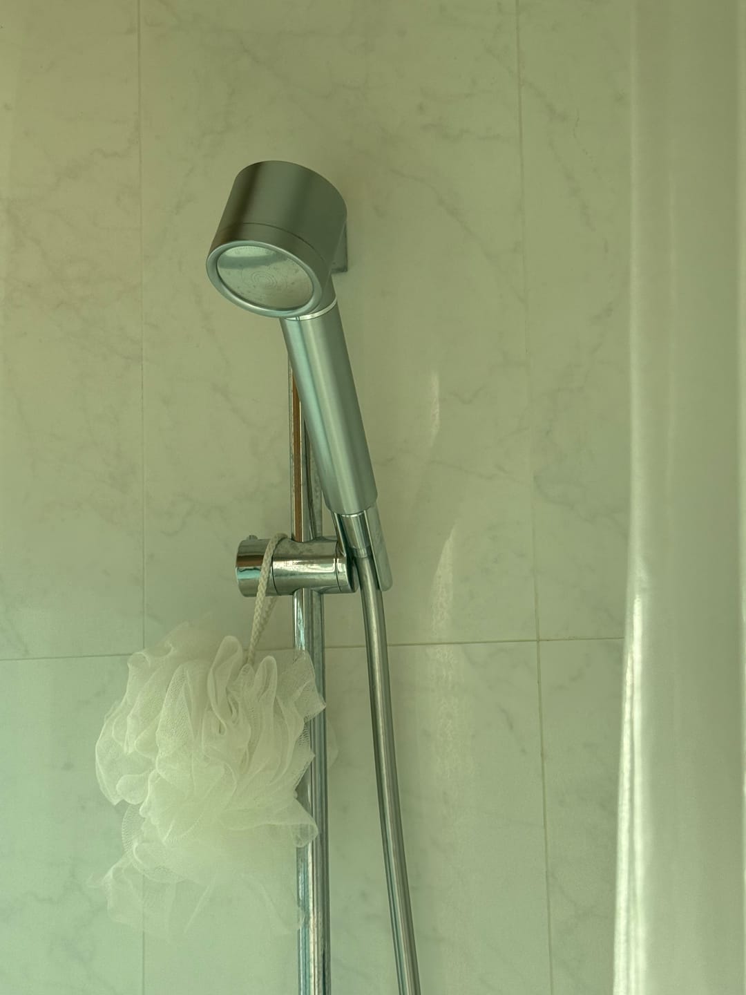 Customer photo review of Filtered Showerhead - Brushed Chrome