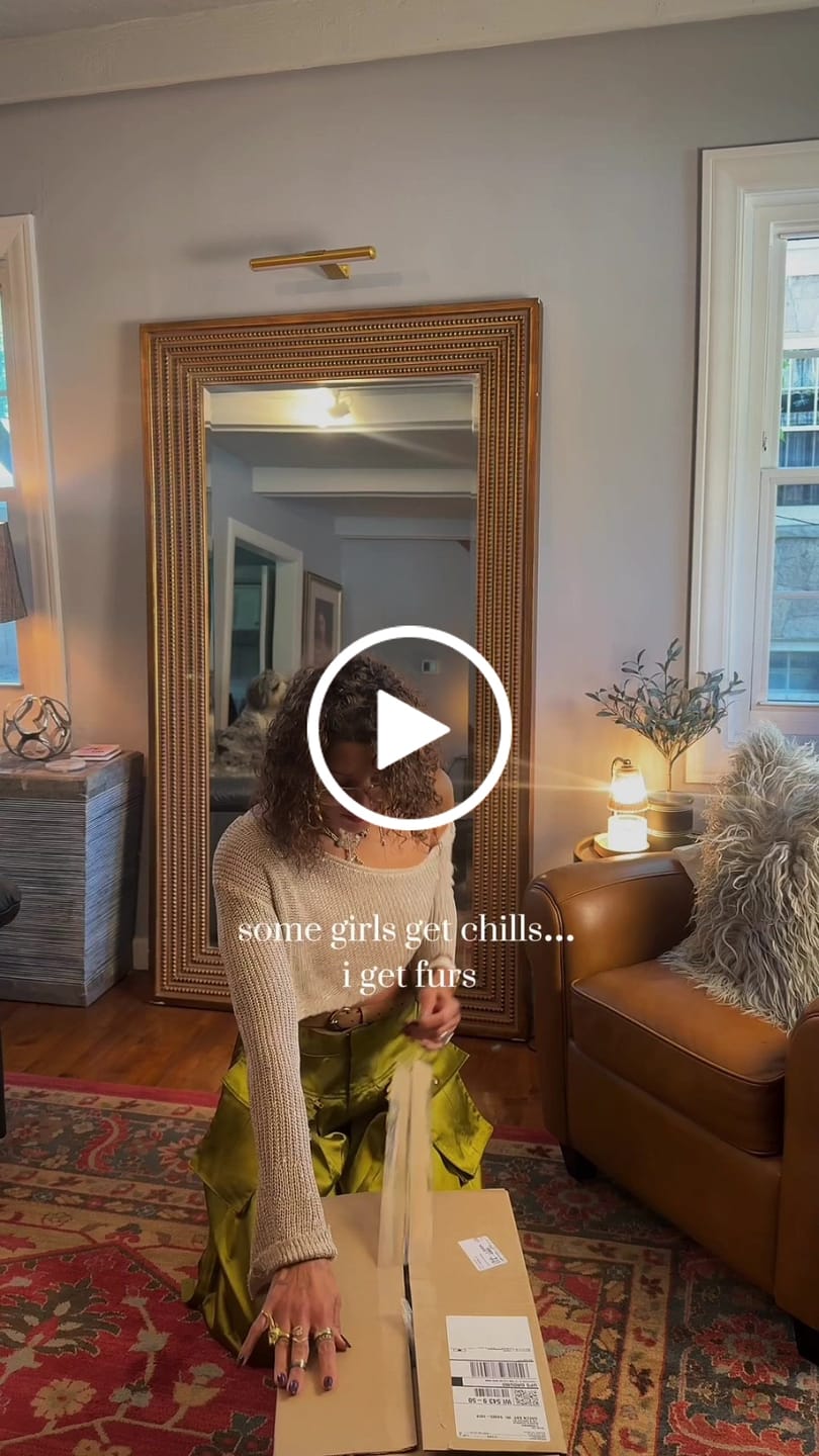 Customer video review of AURORA-TAN FAUX FUR COAT