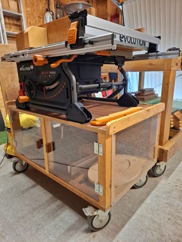 Customer photo review of Scie sur table Evolution R255TBL+ 255mm 1800W avec lame multi-matériaux TCT