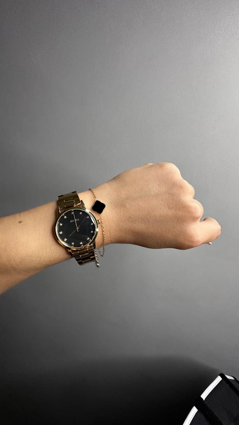 Customer photo review of Flora Gold Black Bracelet