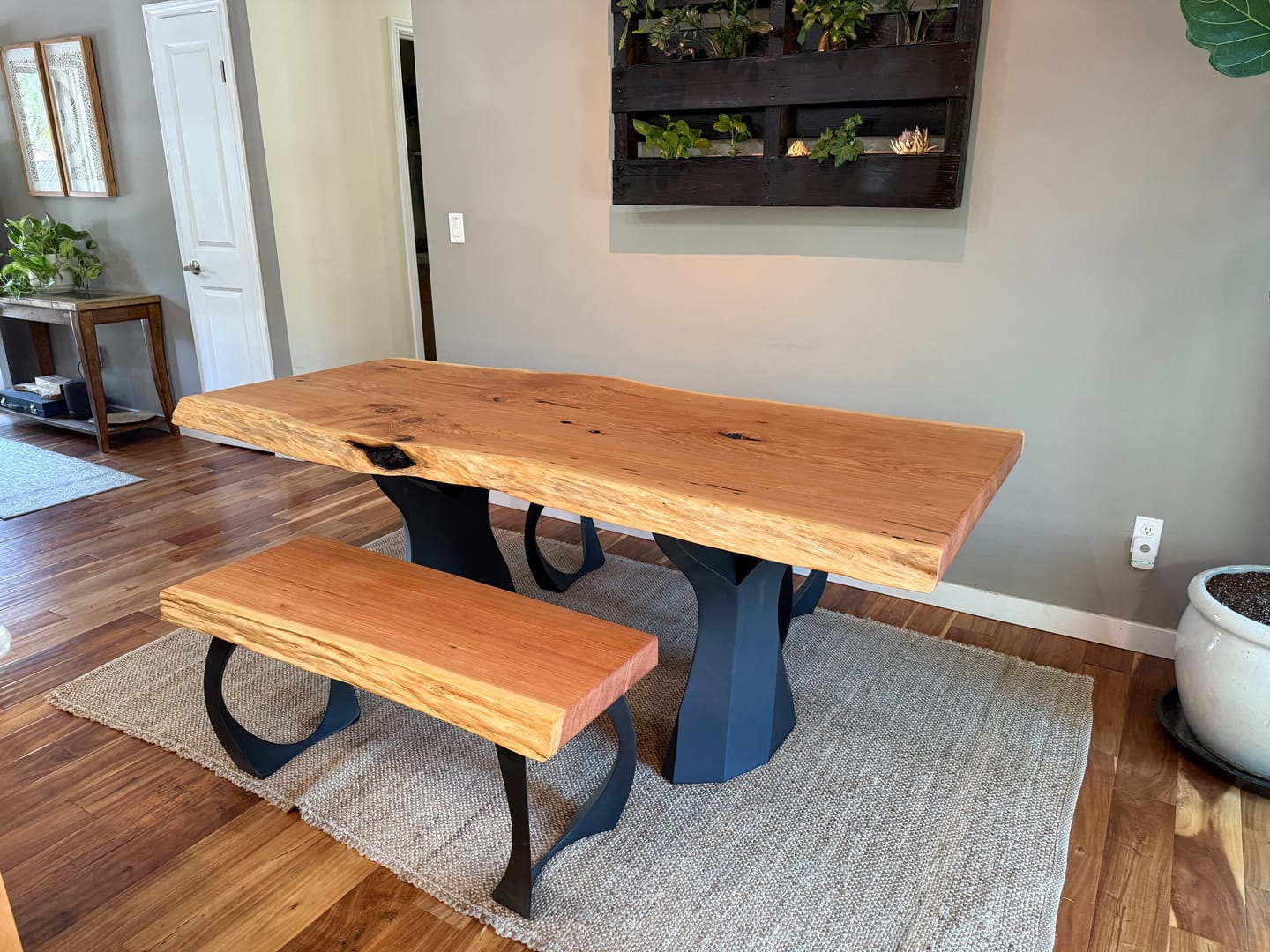 Customer photo review of Bench Legs 105 Cleo 16H Metal Handmade Furniture