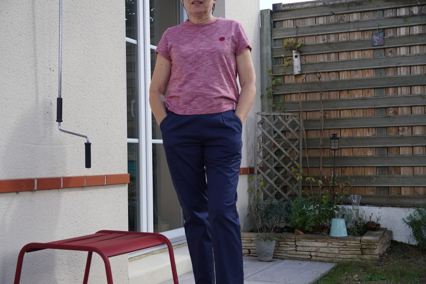 Customer photo review of Pantalon Marcus - sergé de coton bleu marine