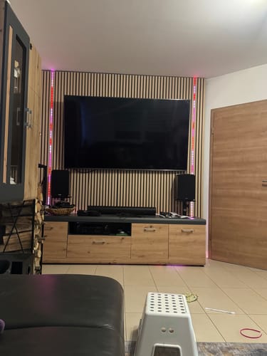 Customer photo review of Akustikpaneel Natürliche Eiche | 240 cm x 60 cm | Einseitiges Echtholzfurnier