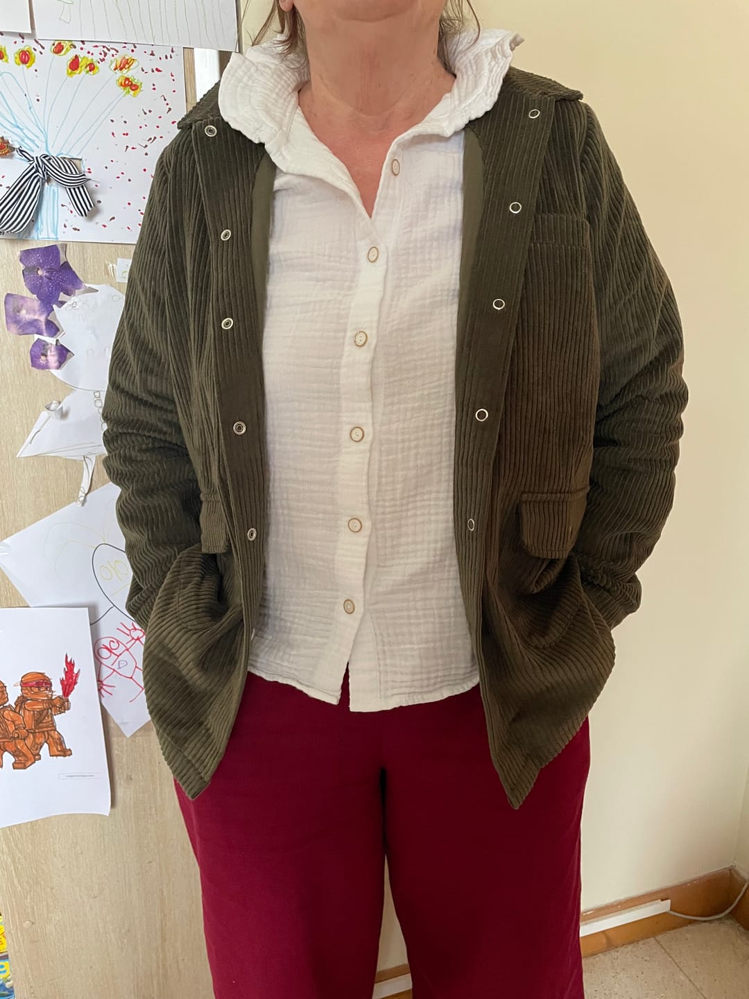 Customer photo review of Veste Véga - velours côtelé kaki