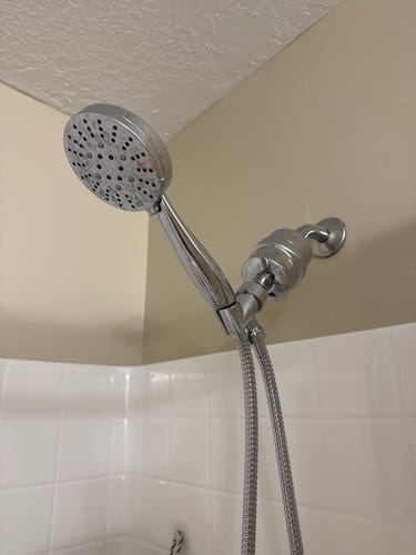 Customer photo review of Shower Head Filter with 3-Spray Handheld Shower Head Set