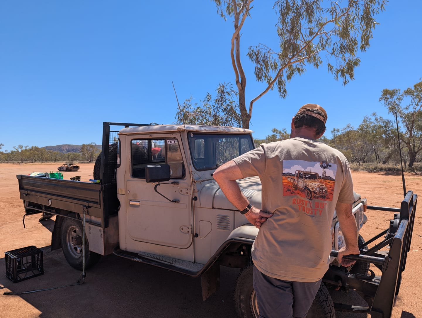Customer photo review of Rusty But Trusty Tee Tan