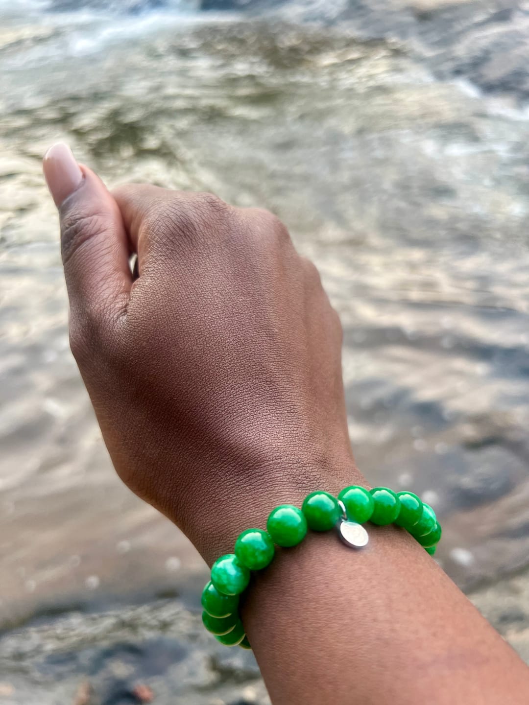 Customer photo review of Green Jade Bracelet