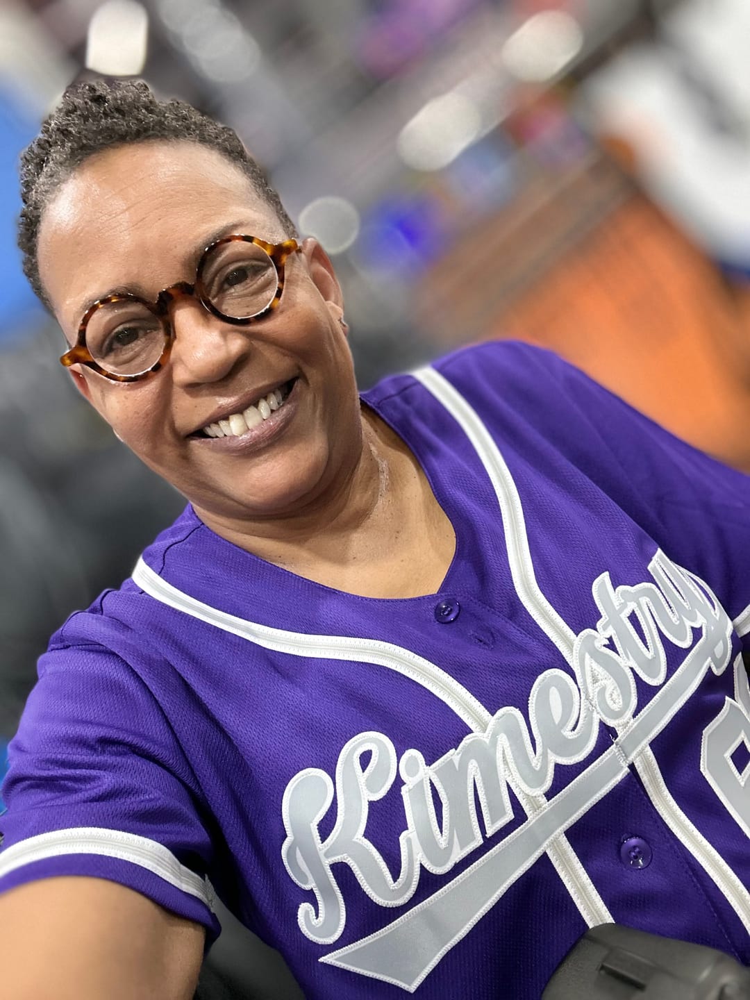 Customer photo review of Custom Purple Gray-White Classic Style Authentic Baseball Jersey