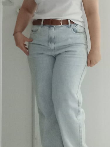 Tereza Cristina M. review of Calça Jeans Reta Araçá Azul Claro image 1 out of 1