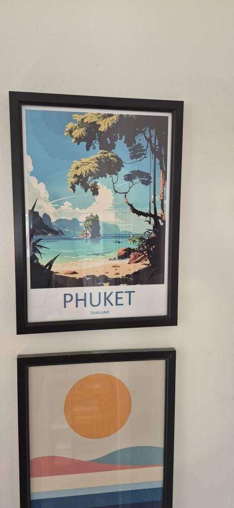 Customer photo review of Phuket Travel Print Wall Art Phuket Wall Hanging Home Décor Phuket Gift Art Lovers Wall Art Thailand Travel Print Gift Thai Travel Art