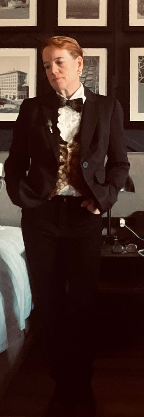 Customer photo review of The Kingston - Feather Bow Tie