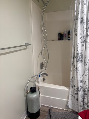 Customer photo review of Shower Water Softener System