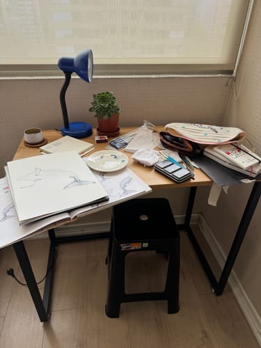 Customer photo review of Escritorio 90 | Miel Negro