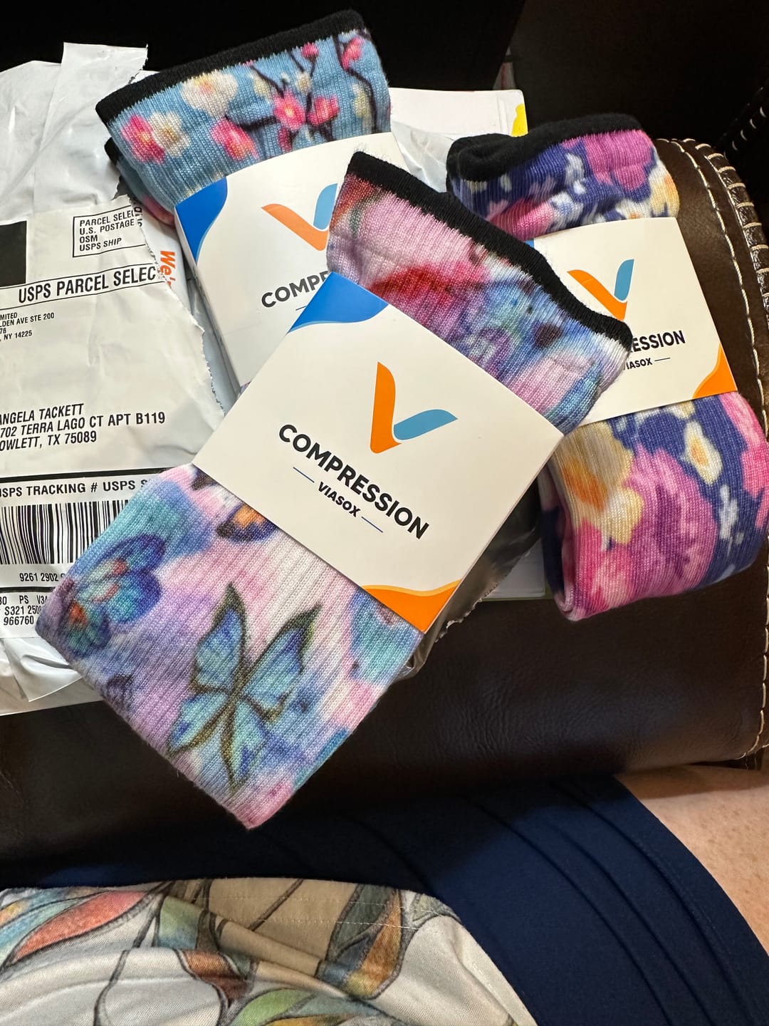 Customer photo review of Pet Garden Ankle Compression Socks 5-Pack Bundle