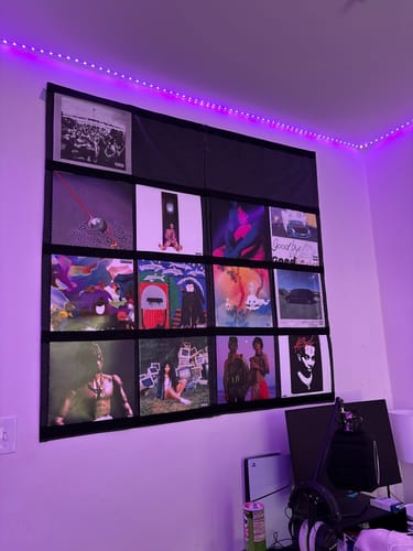 Customer photo review of 12" Vinyl Record Display Frame - LP Wall Storage