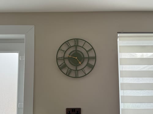 Customer photo review of Thomas Kent London. Bright Star Wall Clock 16" (40cm) Olive