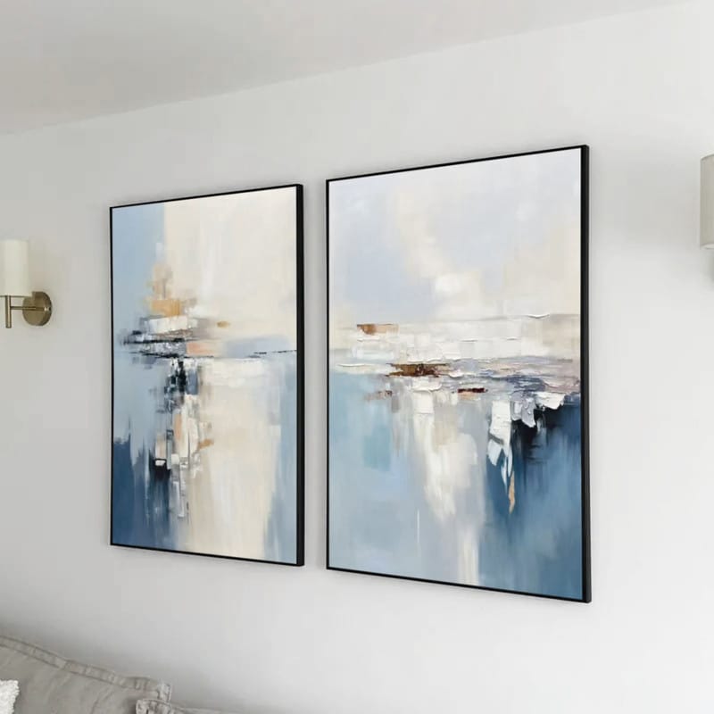 Customer photo review of Abstract Painting Canvas Set of 2 #AP070