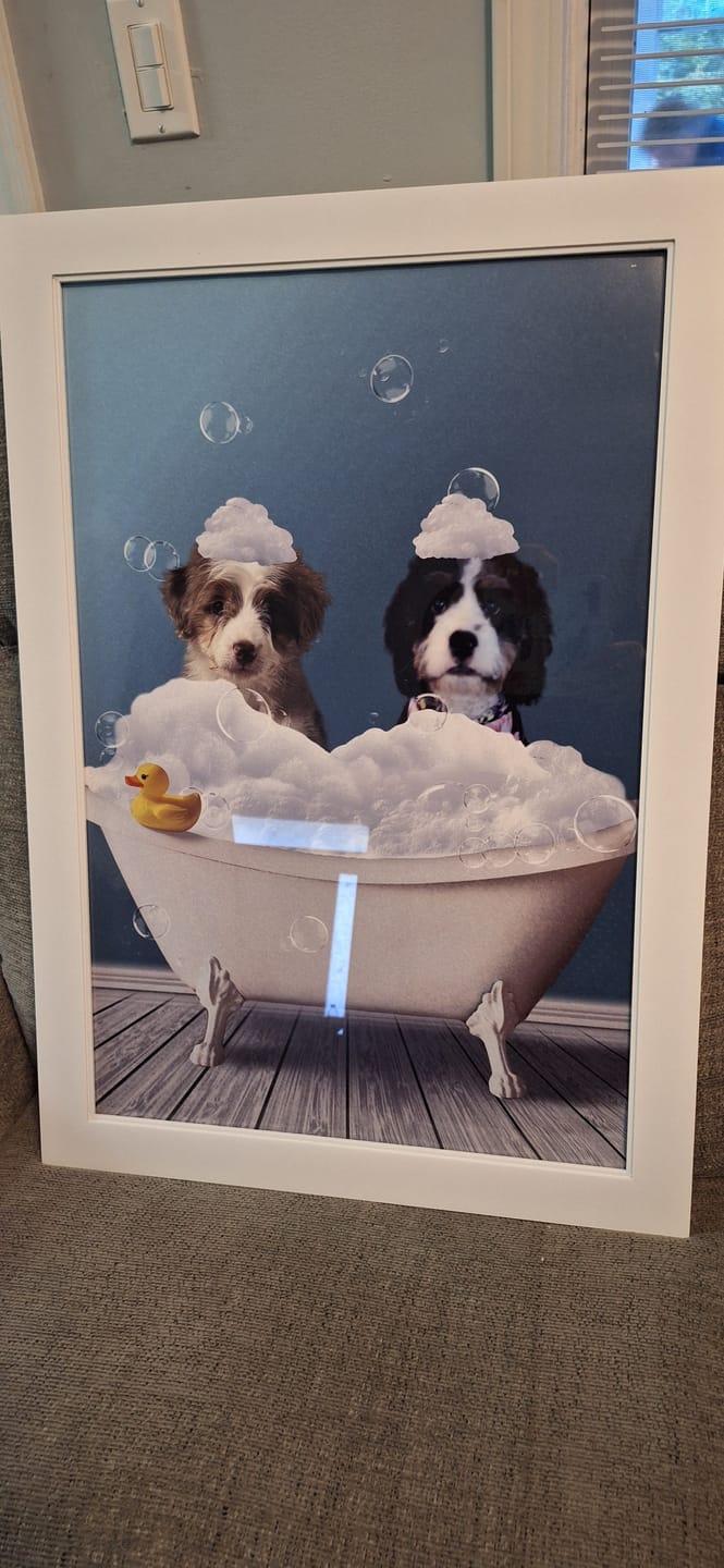 Customer photo review of Fun in the tub - Personalized Poster