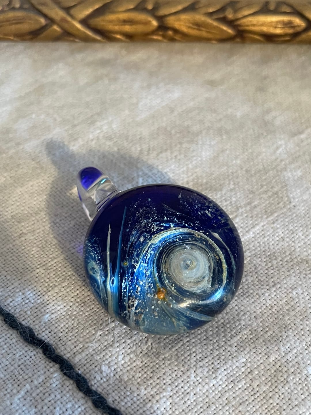 Customer photo review of Nightswirl Cremation Pendant