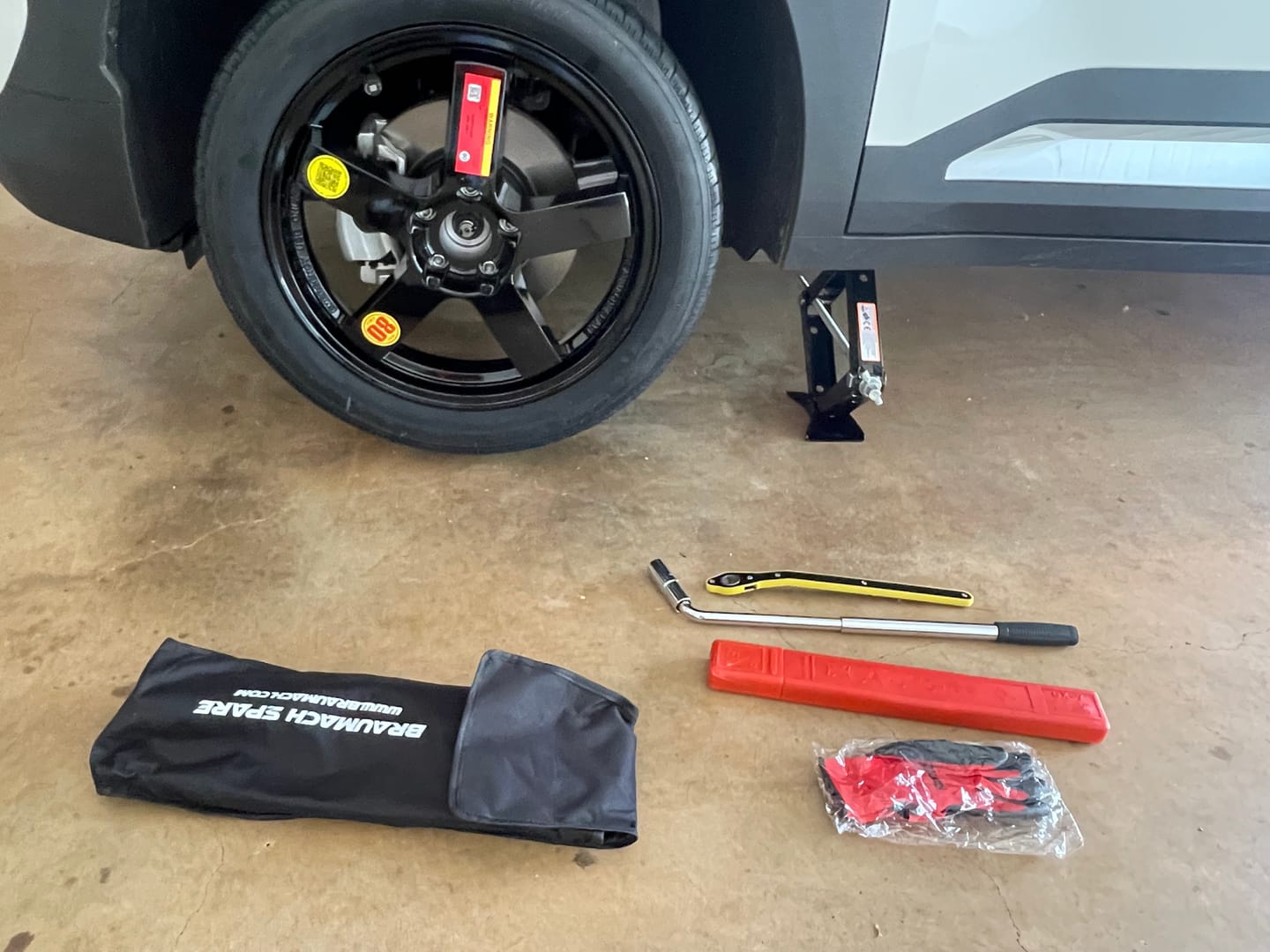 Customer photo review of KIA EV3 incl GT Line Space Saver Spare Wheel Kit - HUB CENTRIC - Braumach Spare Wheel Kit All Models - 2023-2026