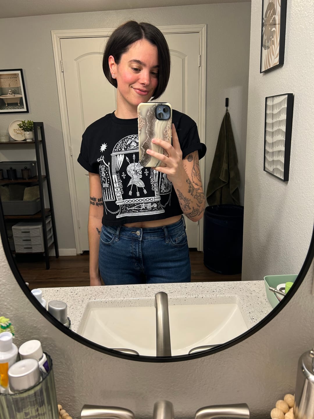 Customer photo review of Mausoleum Crop Tee