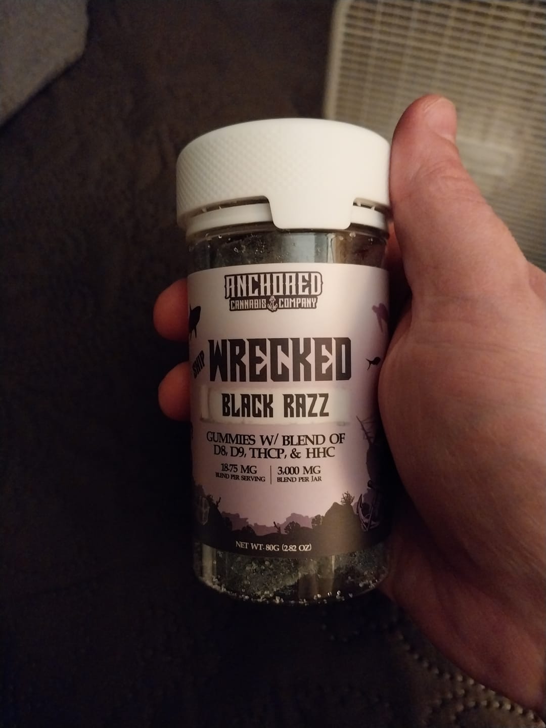 Customer photo review of Shipwrecked Gummies - Black Razz