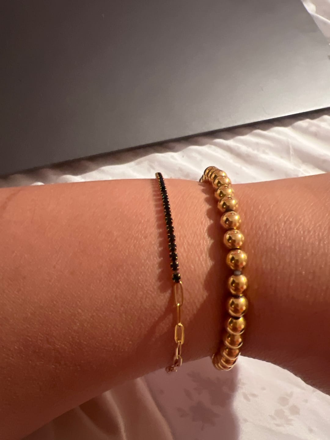 Customer photo review of Fae Tennis Bracelet (Bundle)