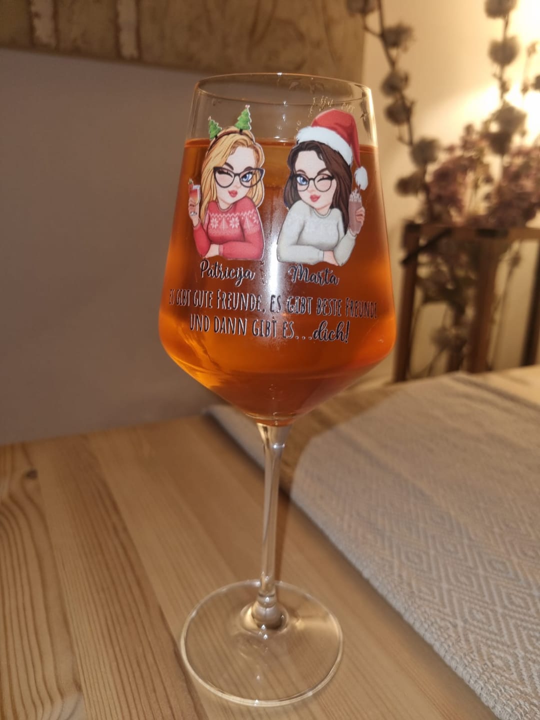Customer photo review of Beste Freunde - Personalisiertes Glas für Sommergetränke