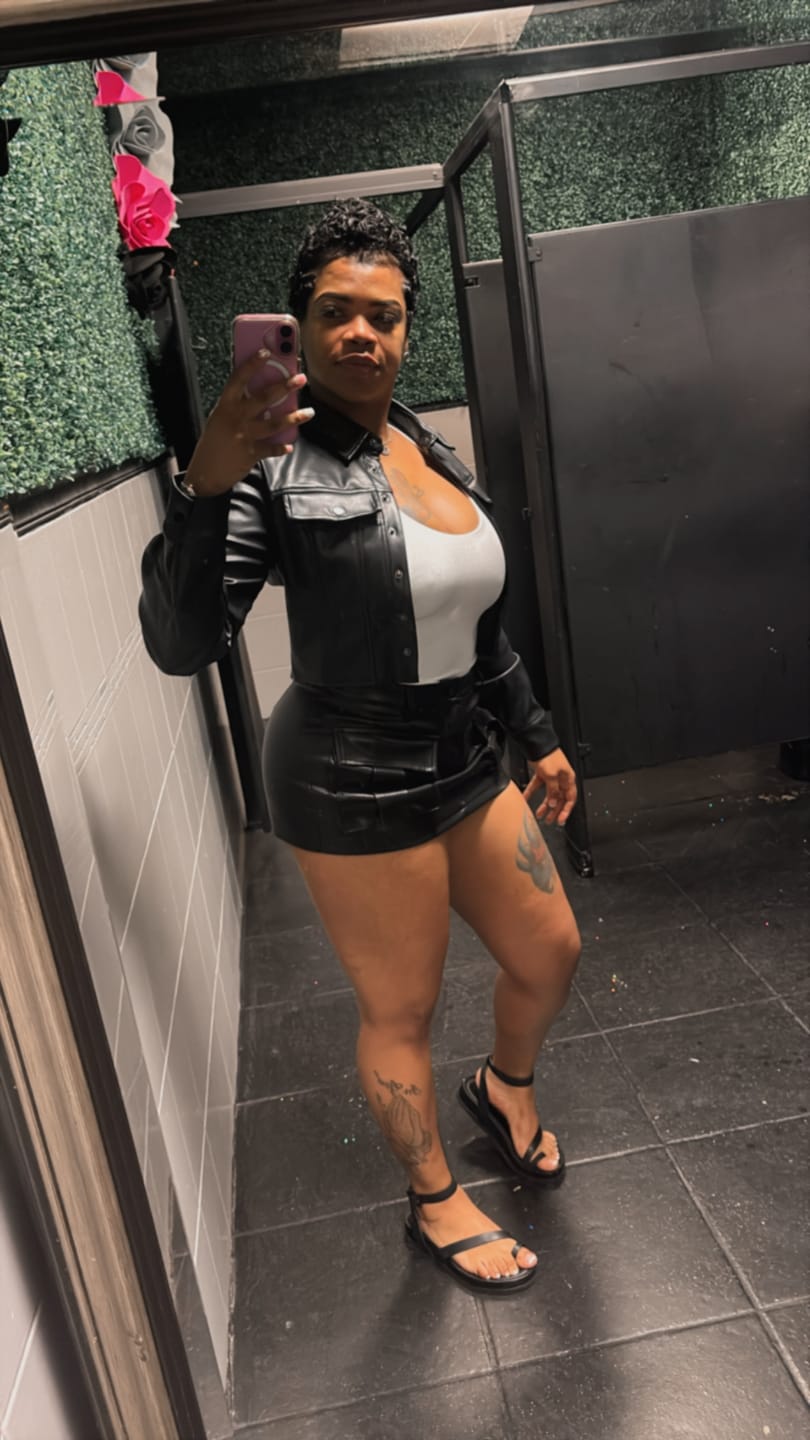 Customer photo review of Into The Day Faux Leather Jacket