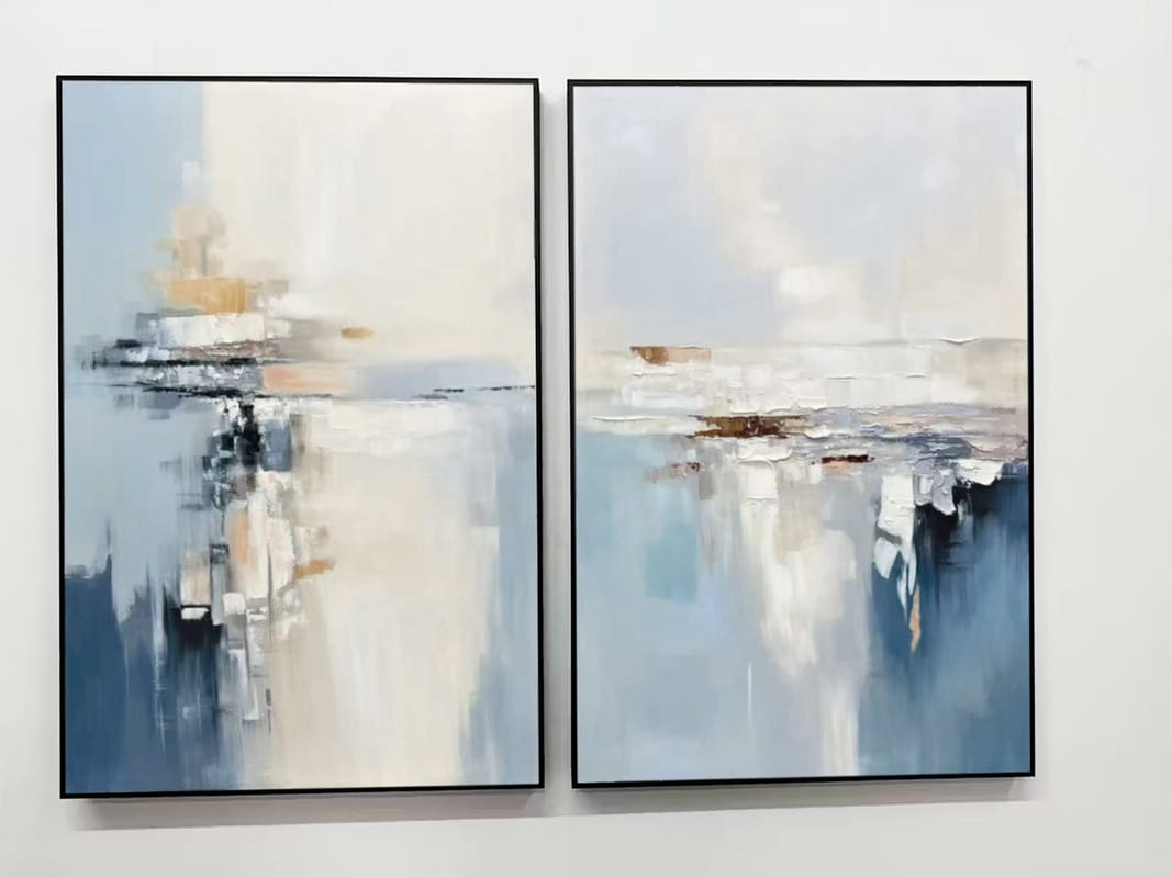 Customer photo review of Abstract Painting Canvas Set of 2 #AP070