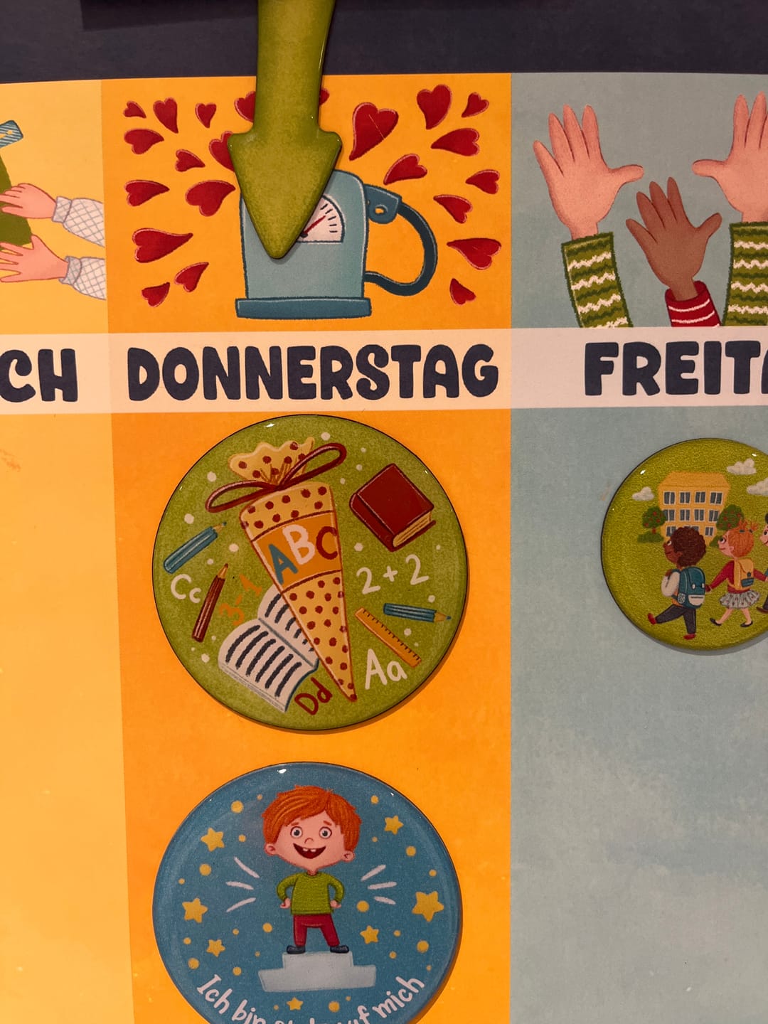 Customer photo review of Einzelner Magnet: Einschulung, 6cm