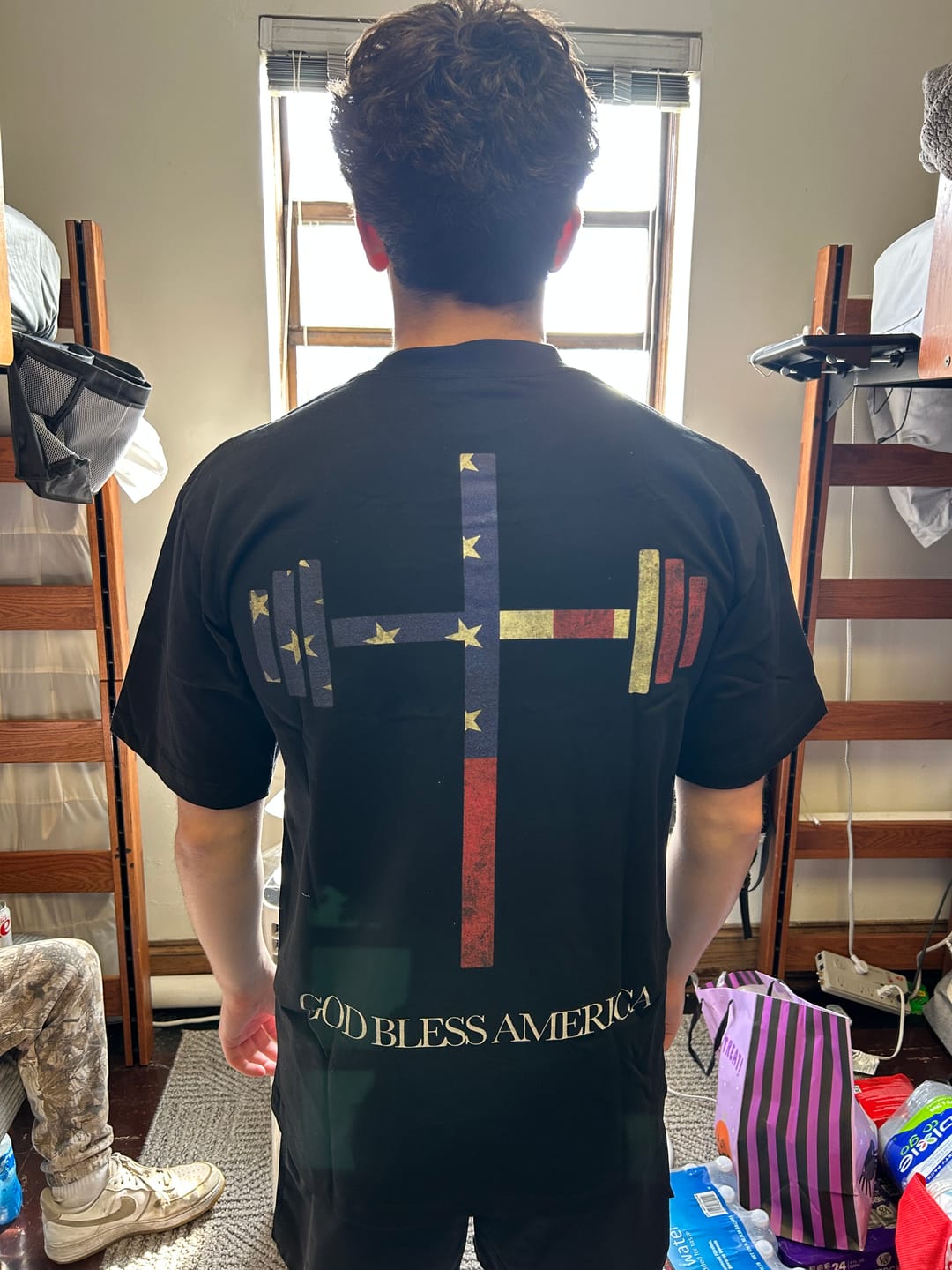 Customer photo review of God Bless America Tee