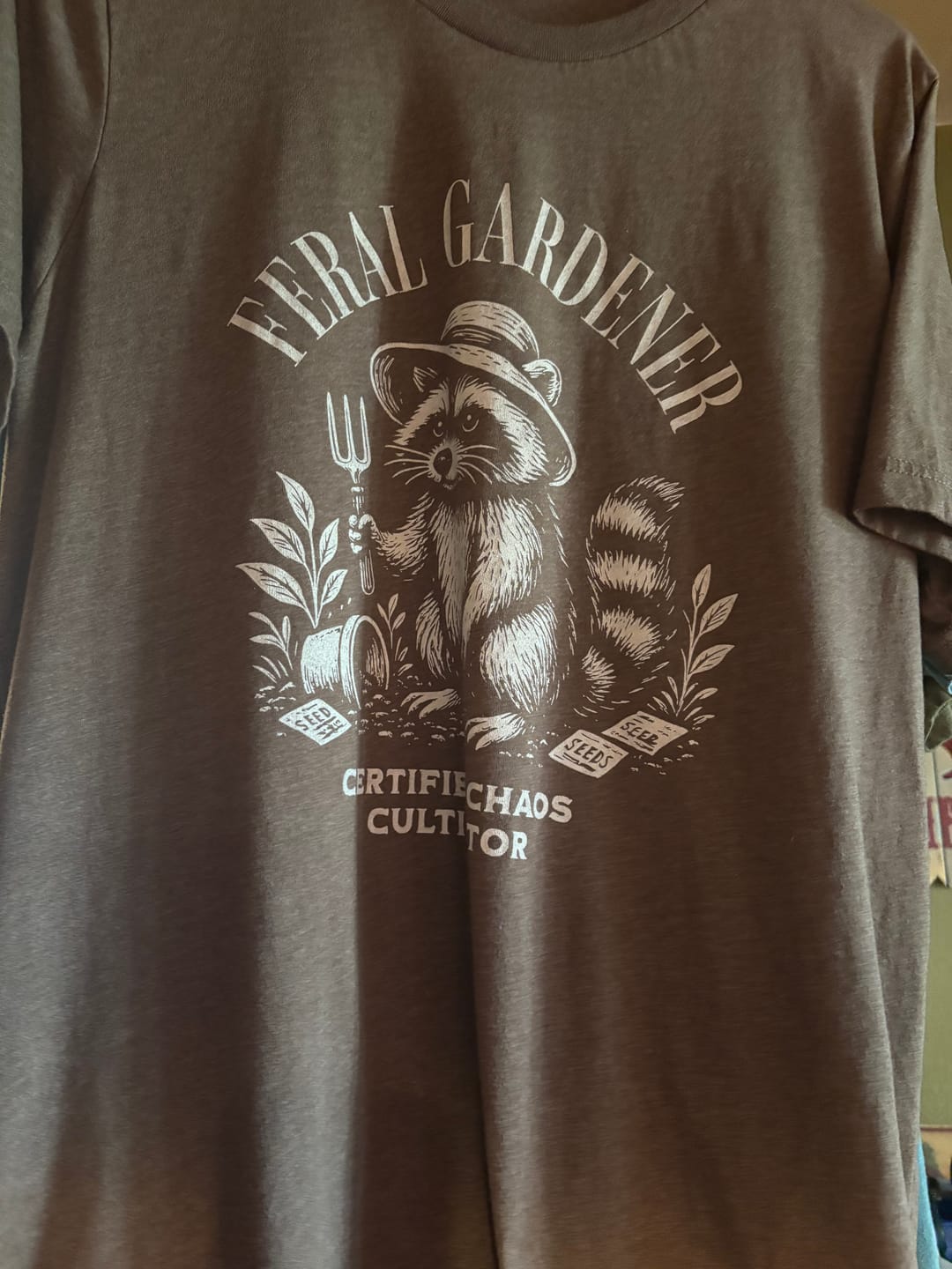 Customer photo review of Feral Gardener T-Shirt