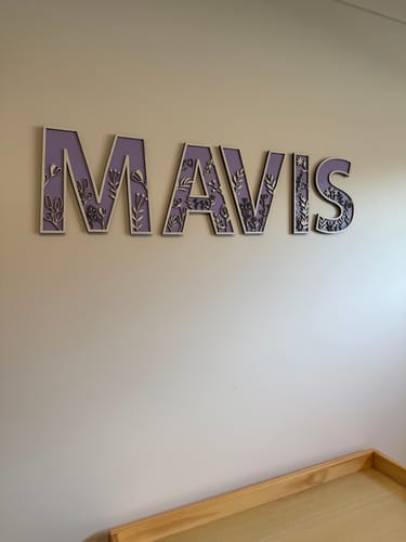 Customer photo review of Wildflower Letters Large
